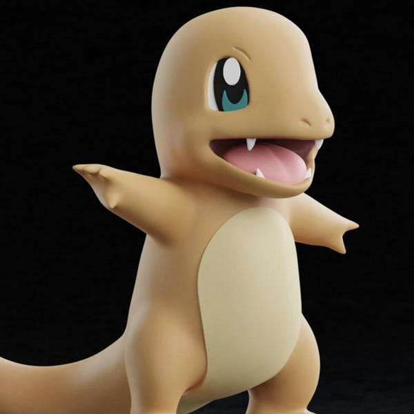 Full size 2ft pokemon charmander #07 large bust statue figure by 3dCurioPrints
