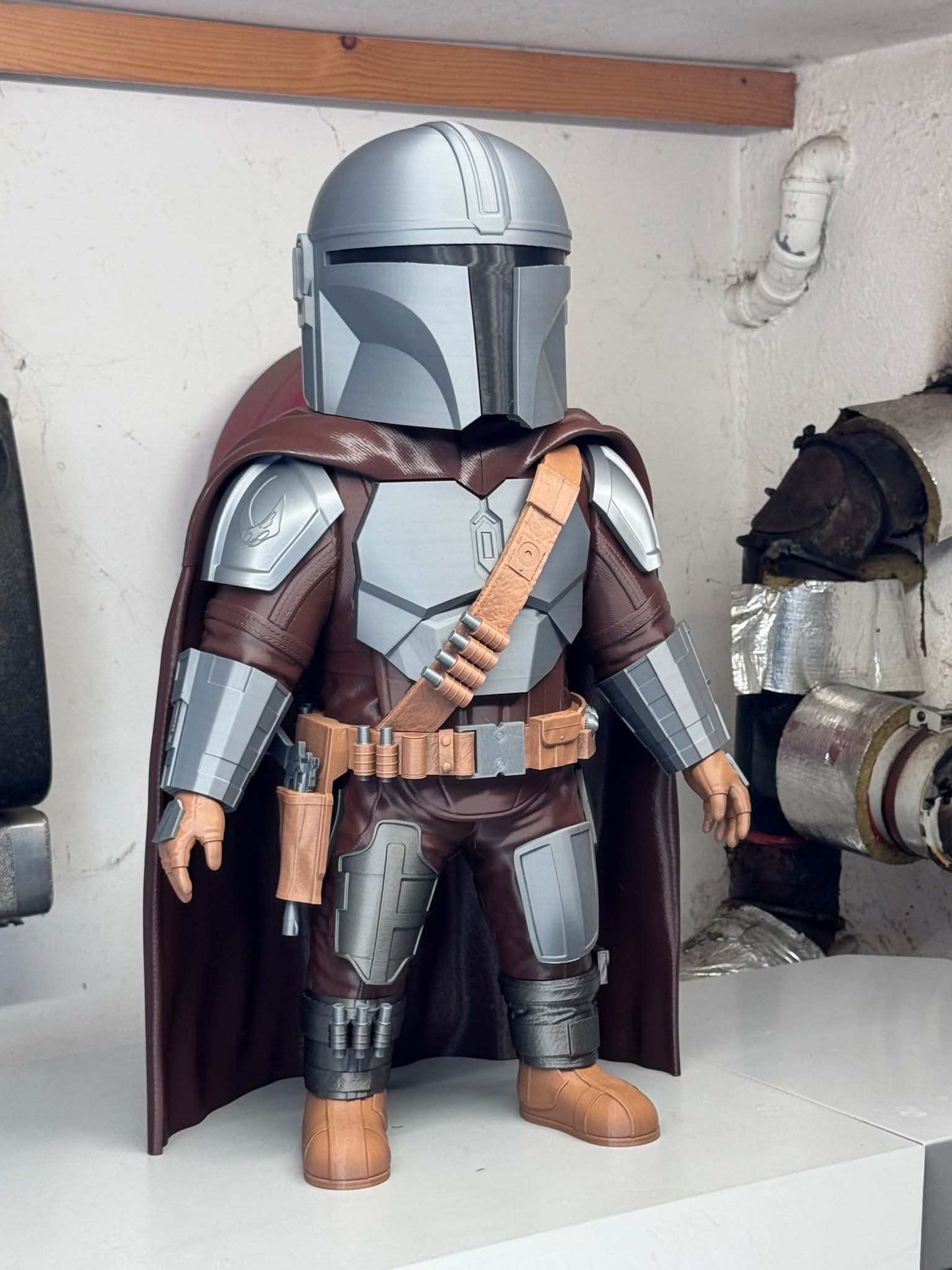 Large Boba Fett and Yoda full-size bust figures 2-pack statue display