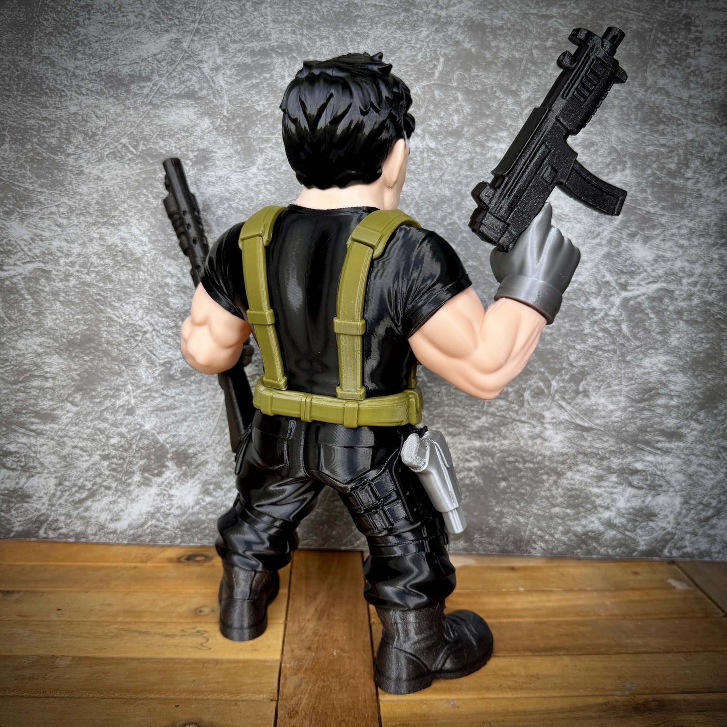 28-inch Massive Punisher superhero statue with detailed accessories and bold design