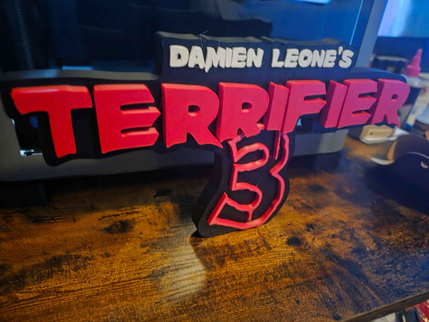 Terrifier 12 inch Art the Clown large logo horror art piece for collectors