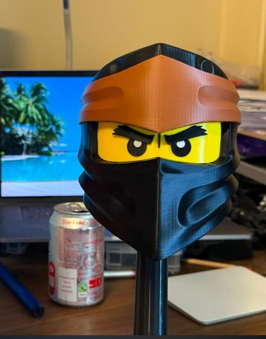 Lego Nijango GO Ninja Helmet in black green red or blue fitting heads up to 24 inches
