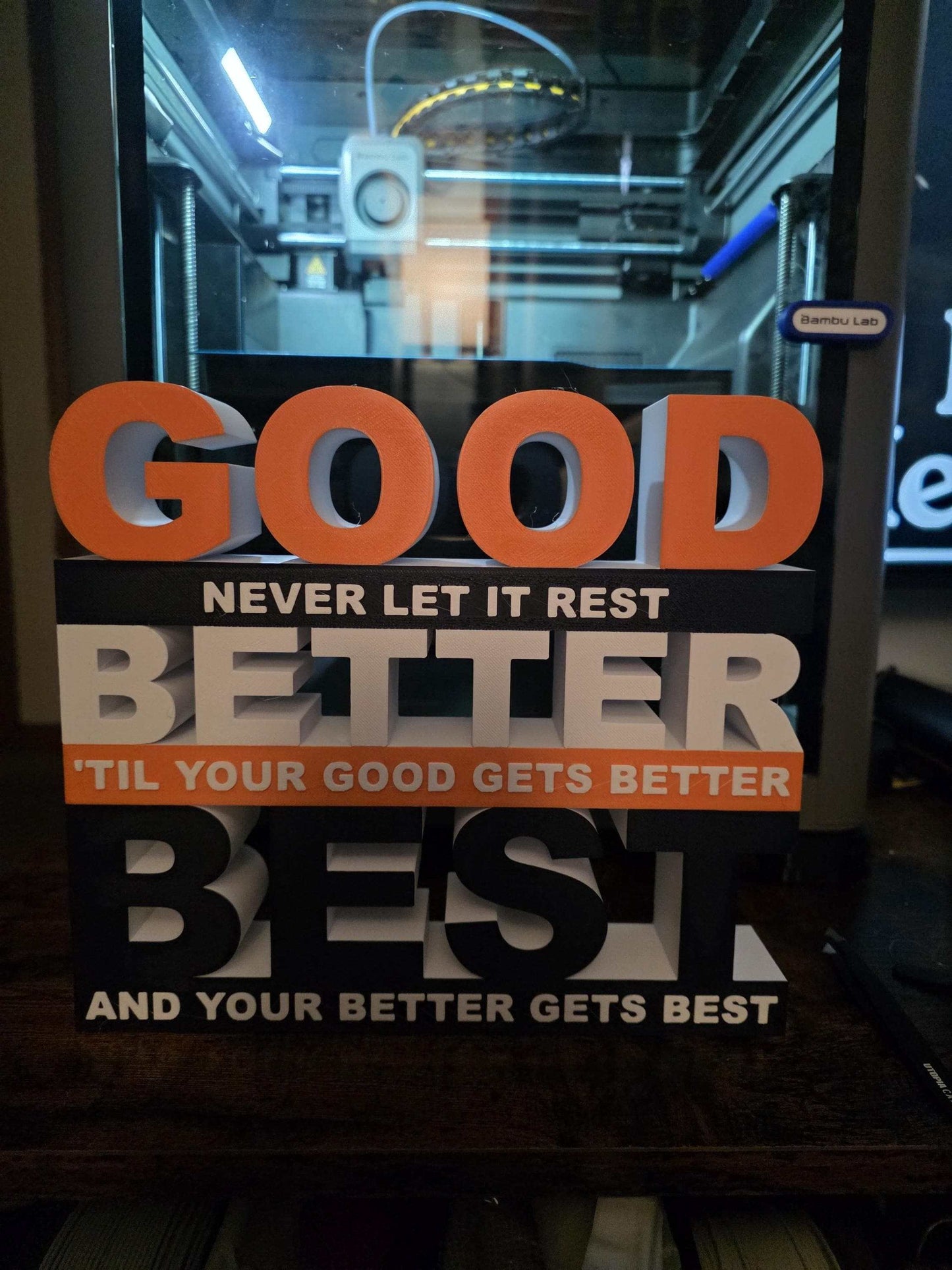 Chicago bears good better best wall art desk art by 3dCurioPrints