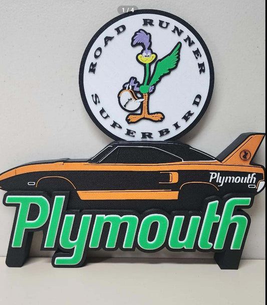Plymouth road runner wall desk art by 3dCurioPrints