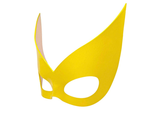 Ms. Lady Marvel yellow mask helmet with velcro strap