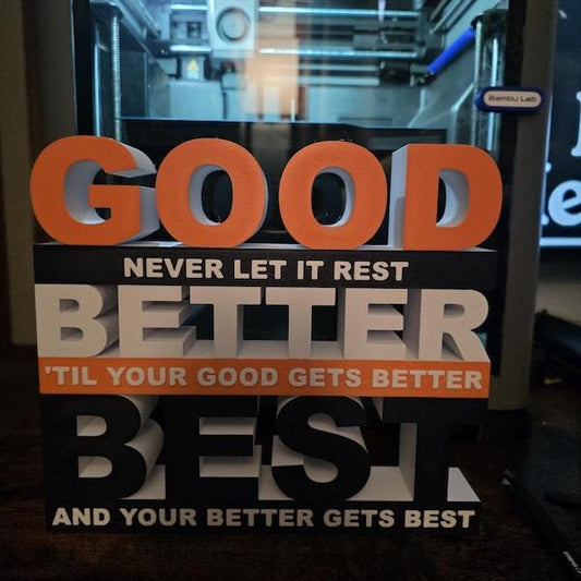Chicago bears good better best wall art desk art by 3dCurioPrints