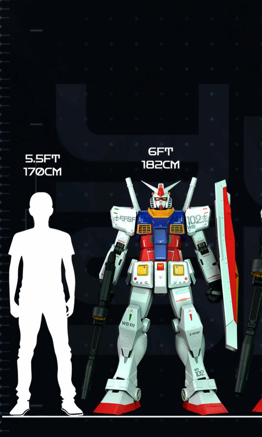 Life size Gundam anime figure 6ft custom 3D print display with sword and gun options
