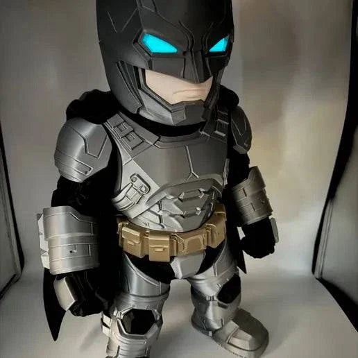 19-inch Batman bust statue in dark grey with customizable belt color and white eyes
