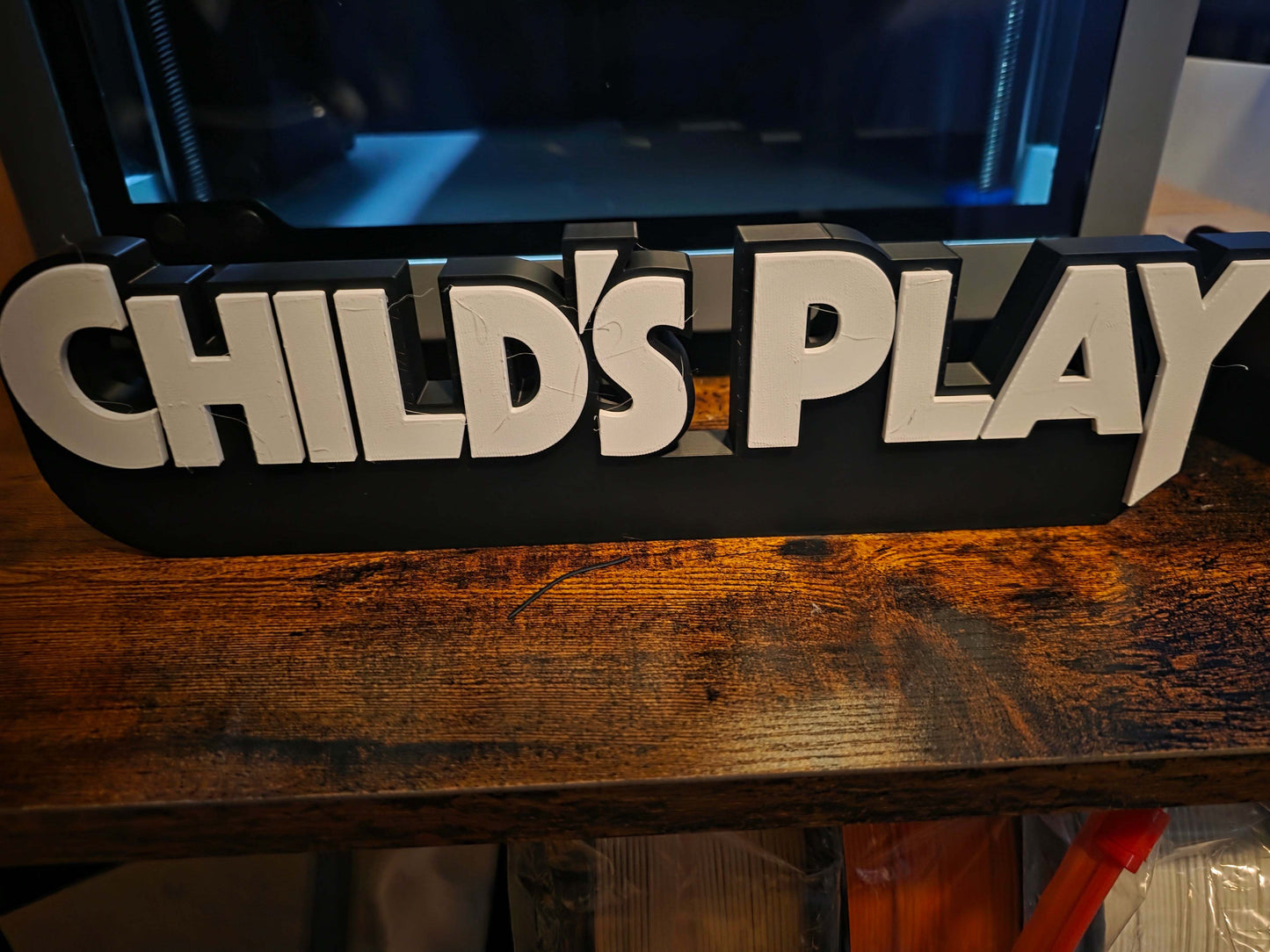 Large Childs Play Chucky sign 12x3 for horror decor