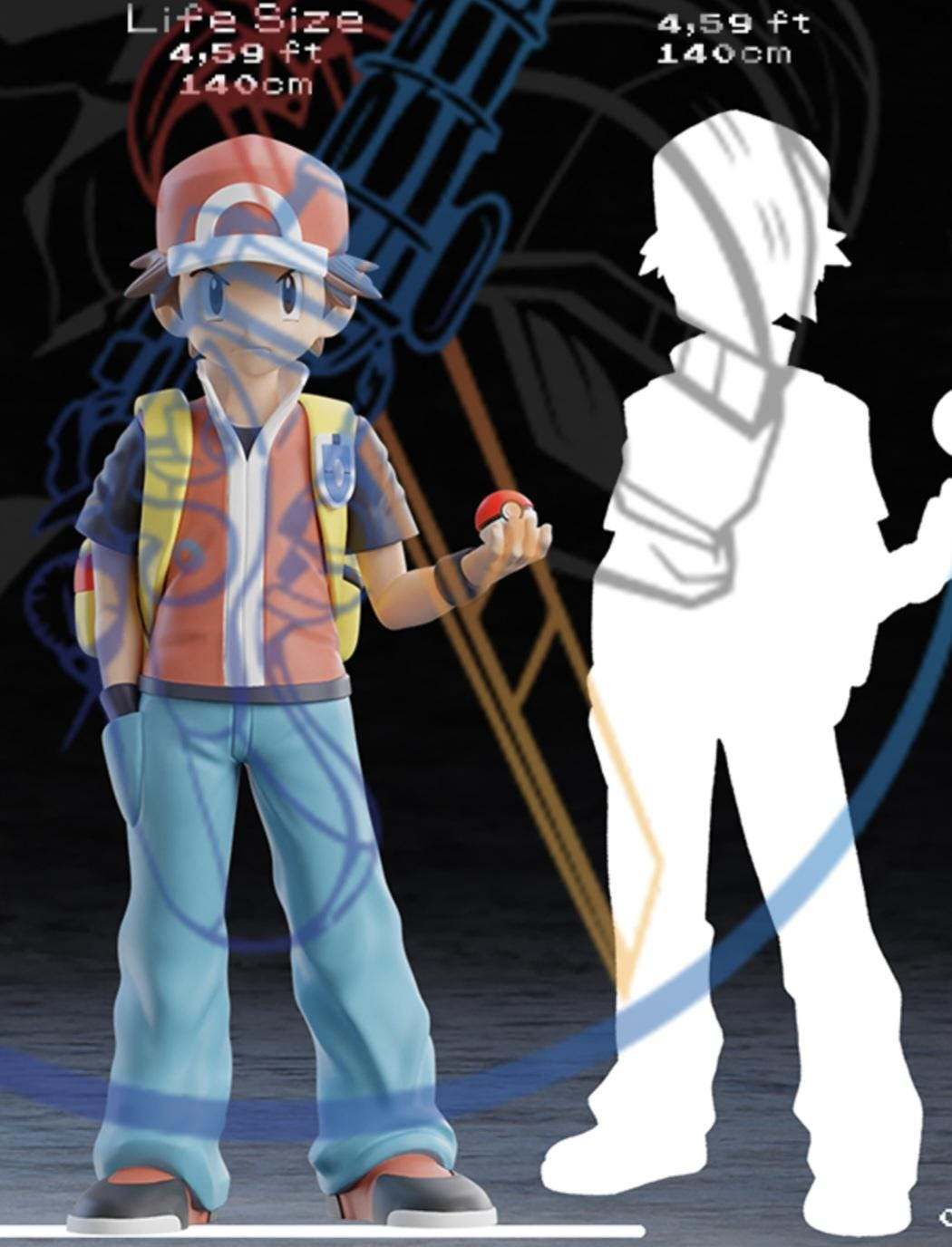 Life size 1:1 4ft 6in ash trainer pokemon large bust statue figure made to order by 3dCurioPrints