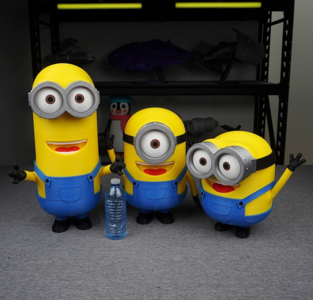 17-inch Steve from Despicable Me Minions handmade figure displayed as middle character