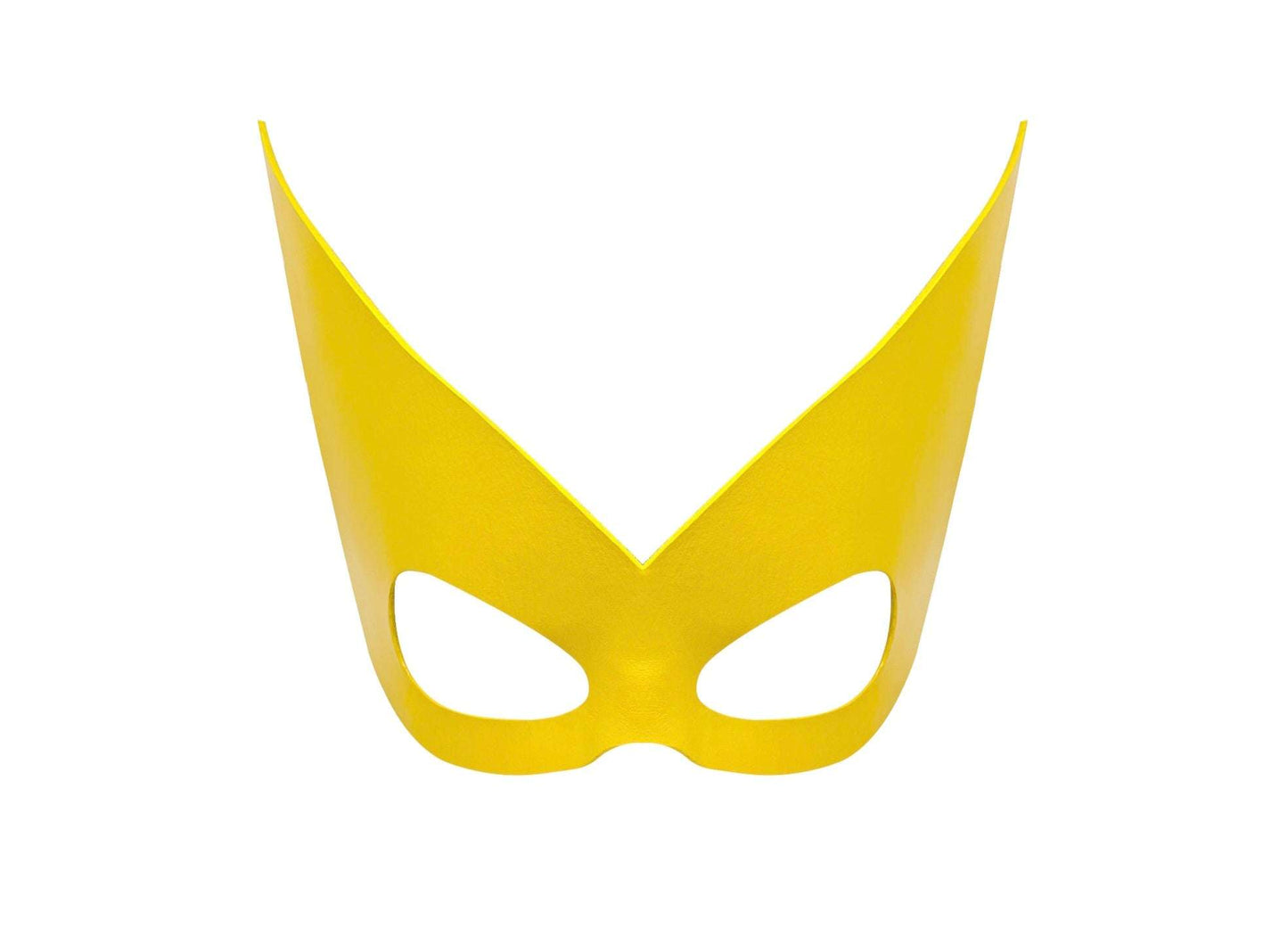 Yellow Ms. Lady Marvel mask helmet with velcro attachment option