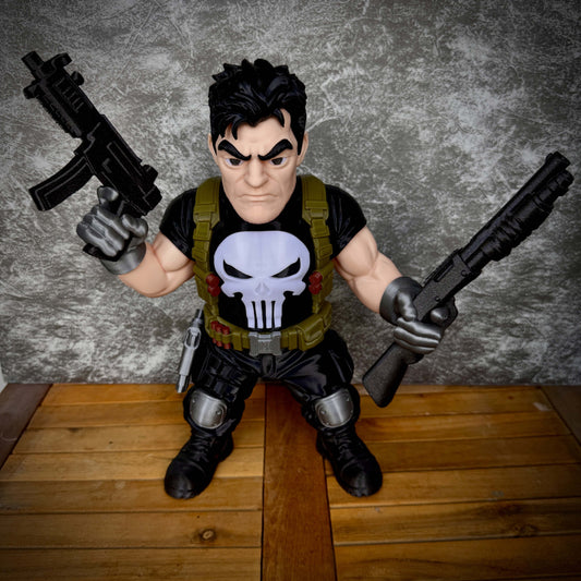 28-inch Massive Punisher superhero statue standing tall with detailed figure and accessories