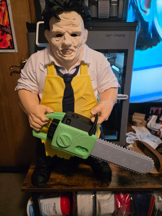 23" tall massive Leatherface bust from Texas Chainsaw Massacre with chainsaw