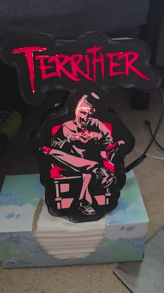 Terrifier 10" lightbox art the clown 1-2 days shipped