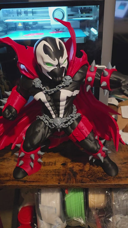 16" Spawn Figure with Customizable Grey or Neon Green Chains