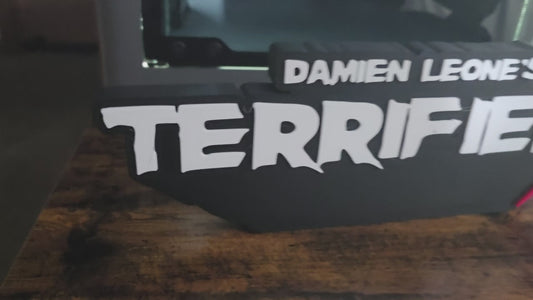 Terrifier 12" logo art the clown 12" wide prop horror huge massive 1-2 days shipped