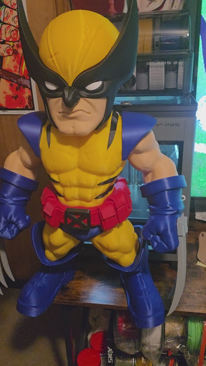 32-inch 1980s Wolverine collectible display piece with two color variants