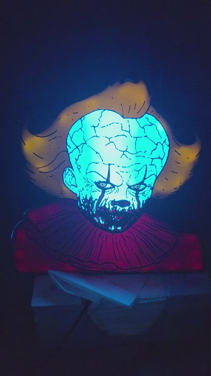 Pennywise 10" the dancing clown lightbox with led ship 1-2 days