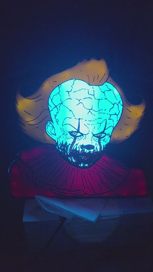 Pennywise 10" the dancing clown lightbox with led ship 1-2 days