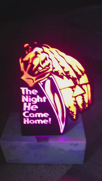 Halloween the night he comes lightbox orange jack-a-lantern ready to ship per policy
