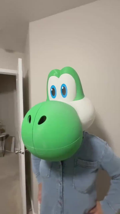 Green lizard full size mask yoshi mask helmet 1 size fits all