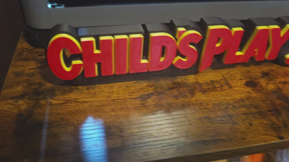 12" Childs Play 3 movie prop large black red yellow ship 1-2 days