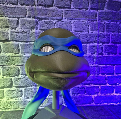TMNT Leonardo helmet mask 1 size usually fits all with magnets fits heads up to 24" by 3dCurioPrints