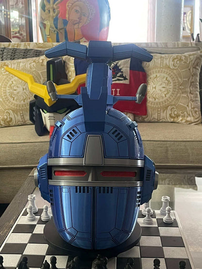Beetleborg helmet mask in rare black or blue, fits heads up to 24 inches, ideal for cosplay and display