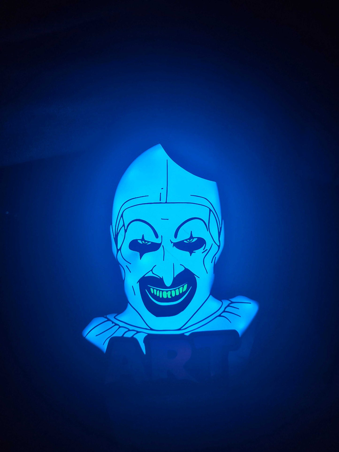 Art the Clown Terrifier LED lightbox with glowing backlit horror display