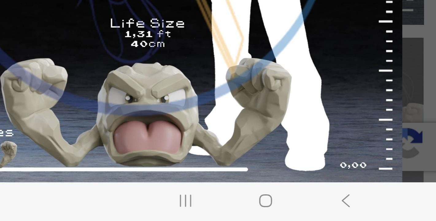 Full size 1ft 3in Geodude large #0074 bust statue figure by 3dCurioPrints