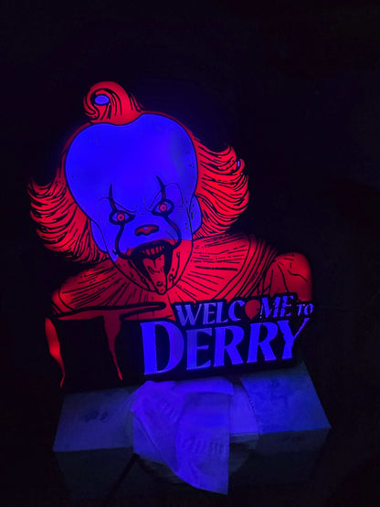 10-inch Pennywise Welcome to Derry lightbox from IT horror movie