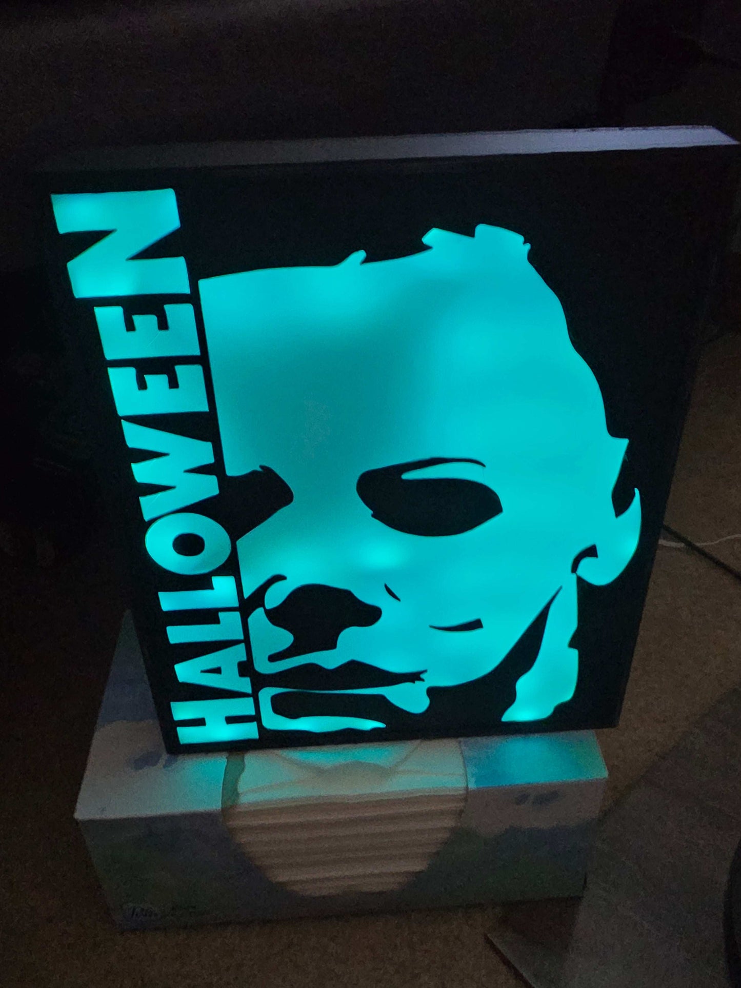 10" Michael myers lightbox halloween comes with onn led and remote ship 1-2 days by 3dCurioPrints