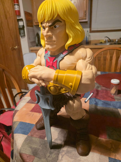 17" he man from MOTU/ masters of the universe 17 tall ×9 wide x6 by 3dCurioPrints