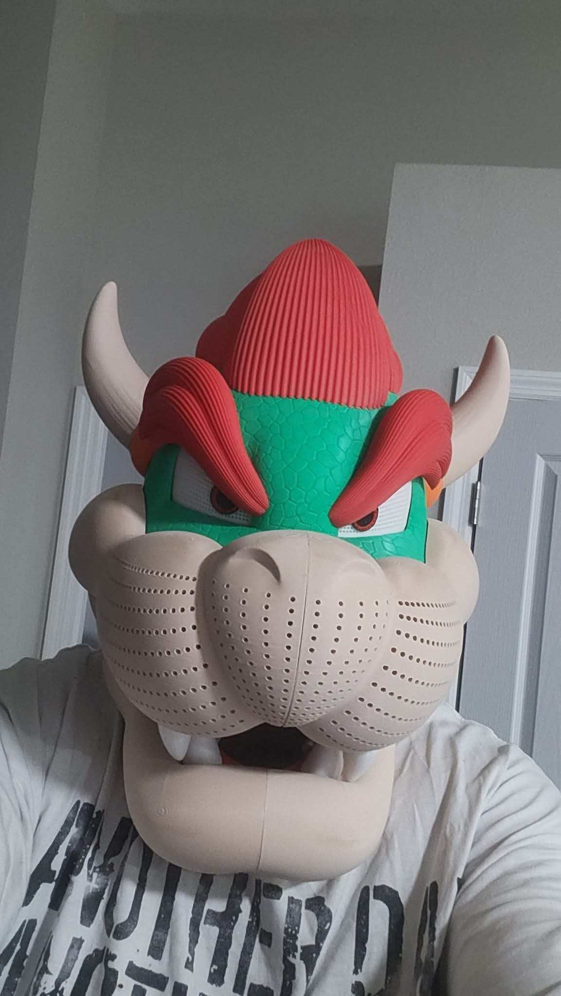 Bowser mask helmet with magnets one size standard cosplay prop