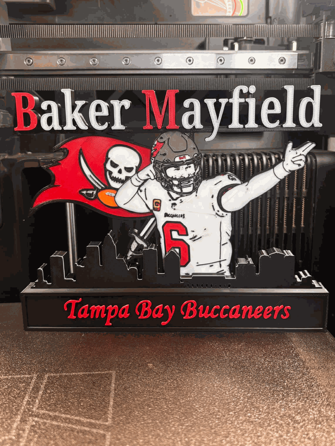 All sports 10-inch nameplate featuring NFL, NBA, MLB stars like Kobe, Jordan, LeBron, Curry, Ohtani, and Brady