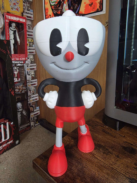 Large 10" cuphead bust statue figure made to order by 3dCurioPrints