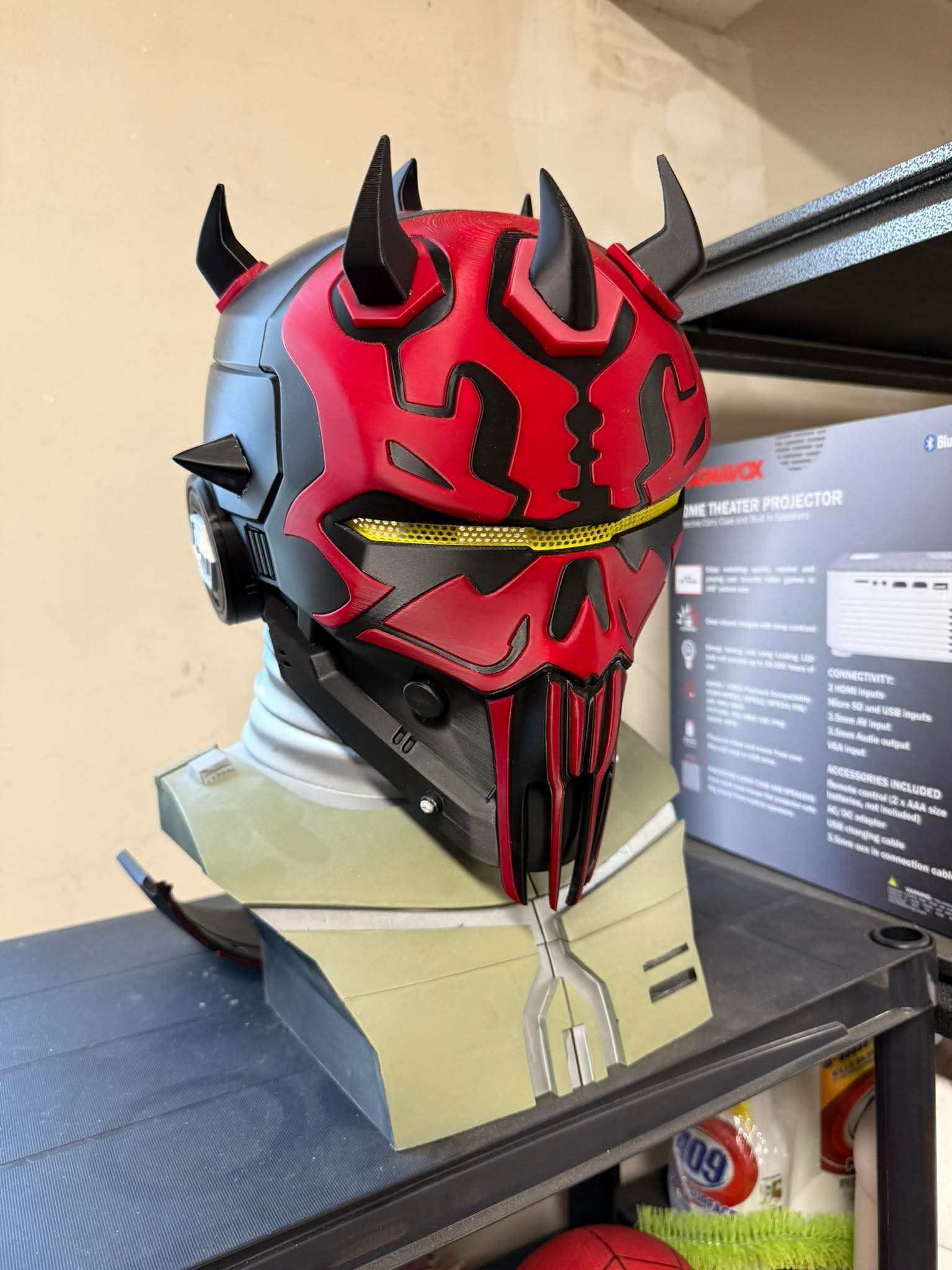 Shawdow Darth Maul helmet mask detailed design rare collectible cosplay accessory