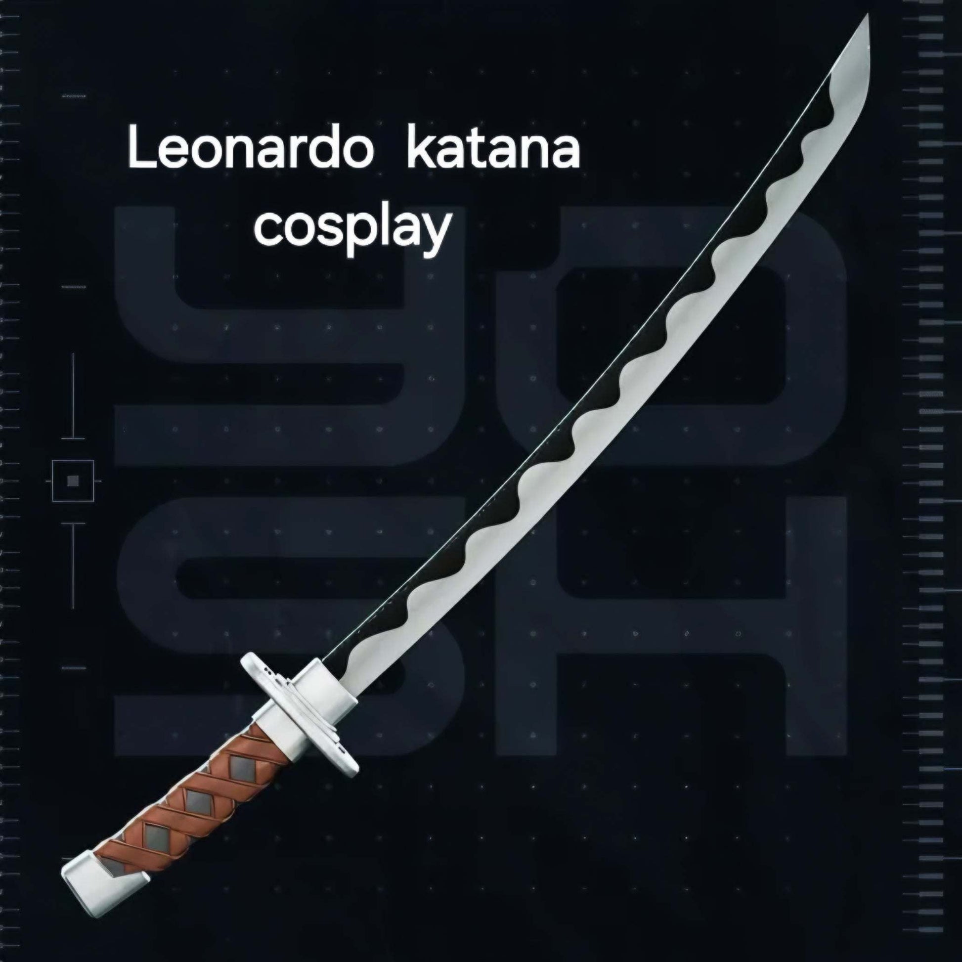 3D printed TMNT Leonardo katana cosplay prop for fighting scenes