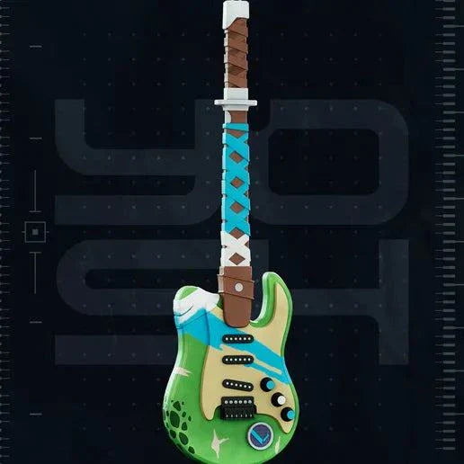 TMNT Leonardo colored guitar prop for cosplay without paint