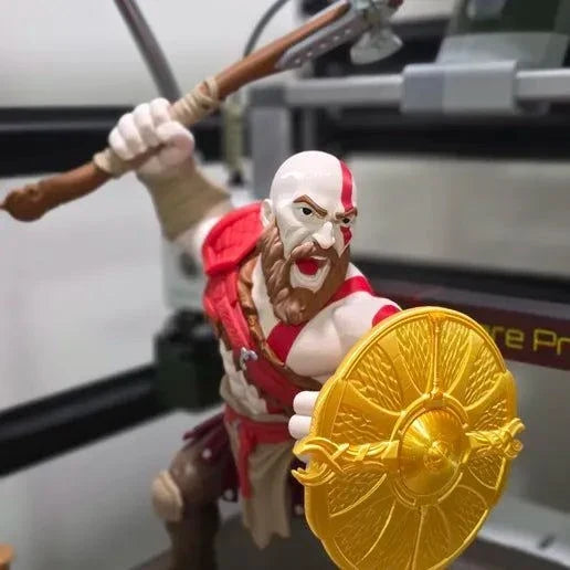 29-inch God of War Kratos v2 statue with axe and cape for gaming room display