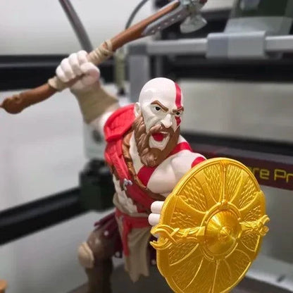 29-inch God of War Kratos v2 statue with axe and cape for gaming room display