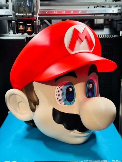 The plumber video game mask with magnets one size fits all