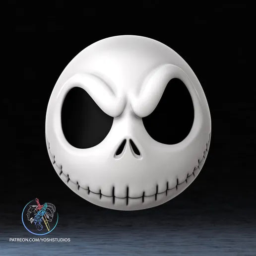 Jack Skeleton mask heads up to 24" teeth or closed mouth message me if want another by 3dCurioPrints