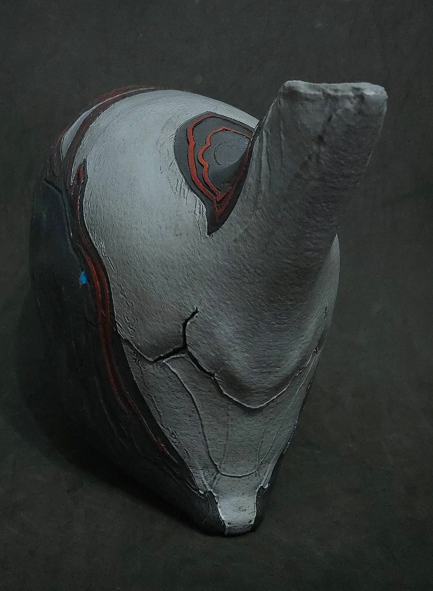 Warframe Excalibur helmet designed for up to 24-inch head circumference with bold, iconic silhouette