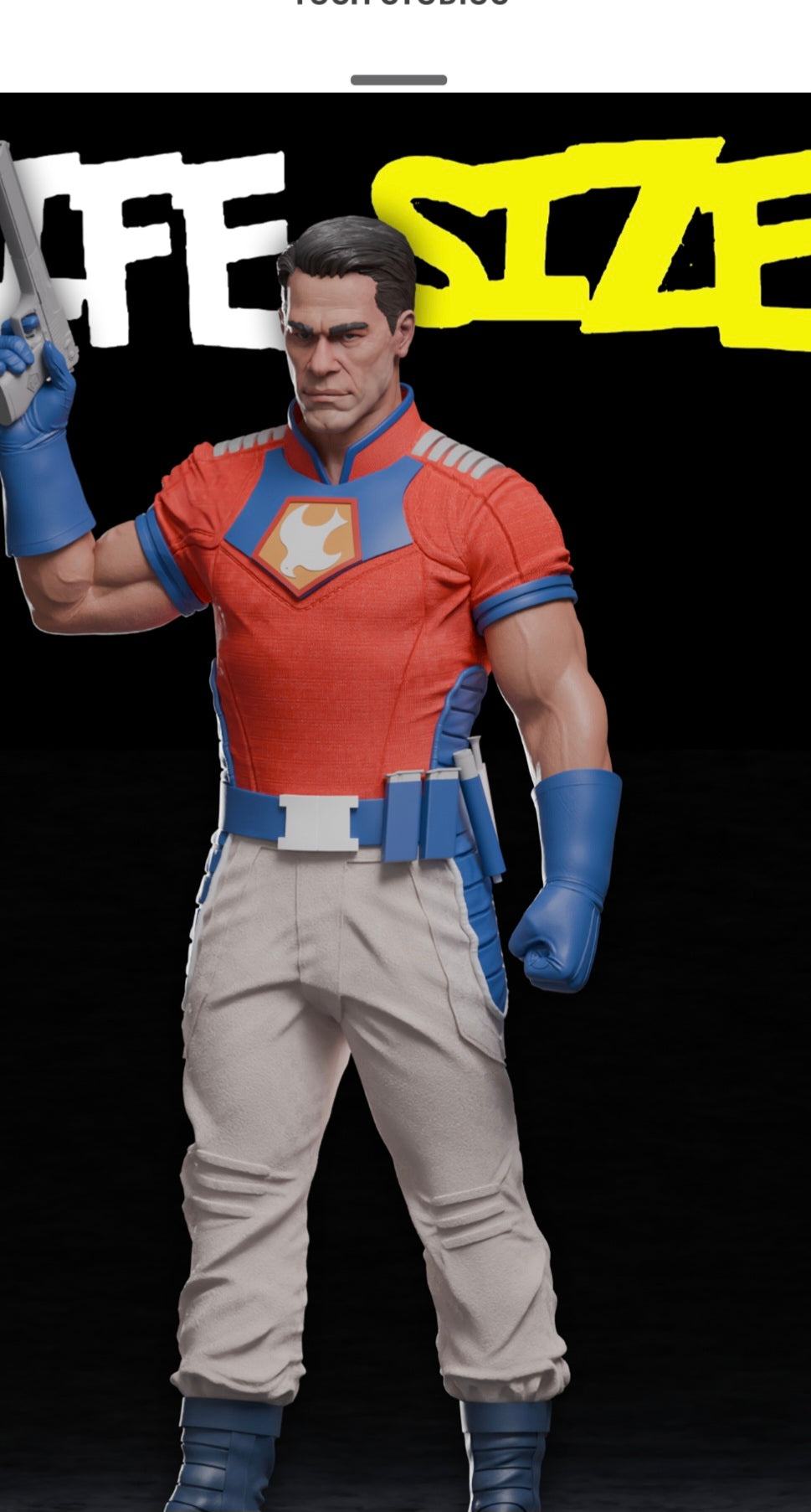 Life size 1:1 6ft Peacemaker superhero John cena 3-4 weeks made to order by 3dCurioPrints