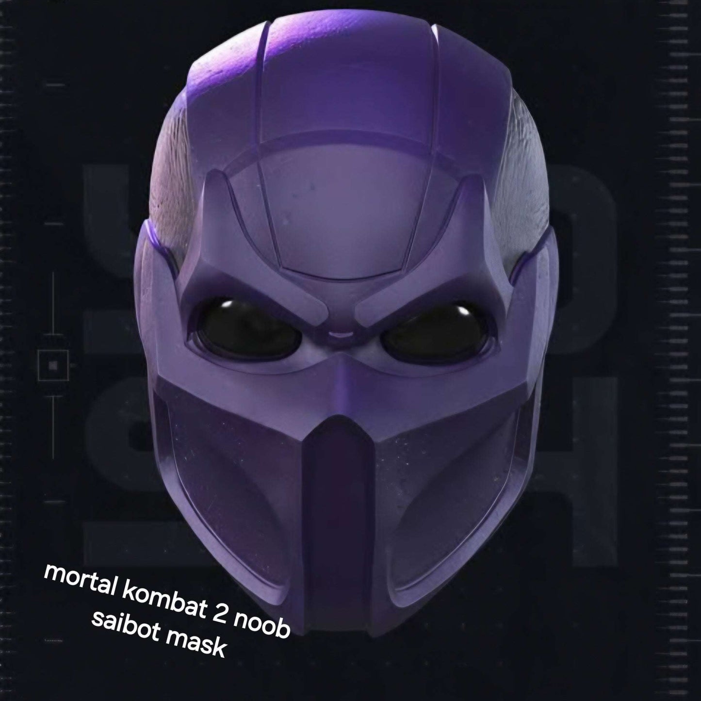 Noob salbot mk2 mask Mortal Kombat 2 purple and black helmet with magnets one size fits all