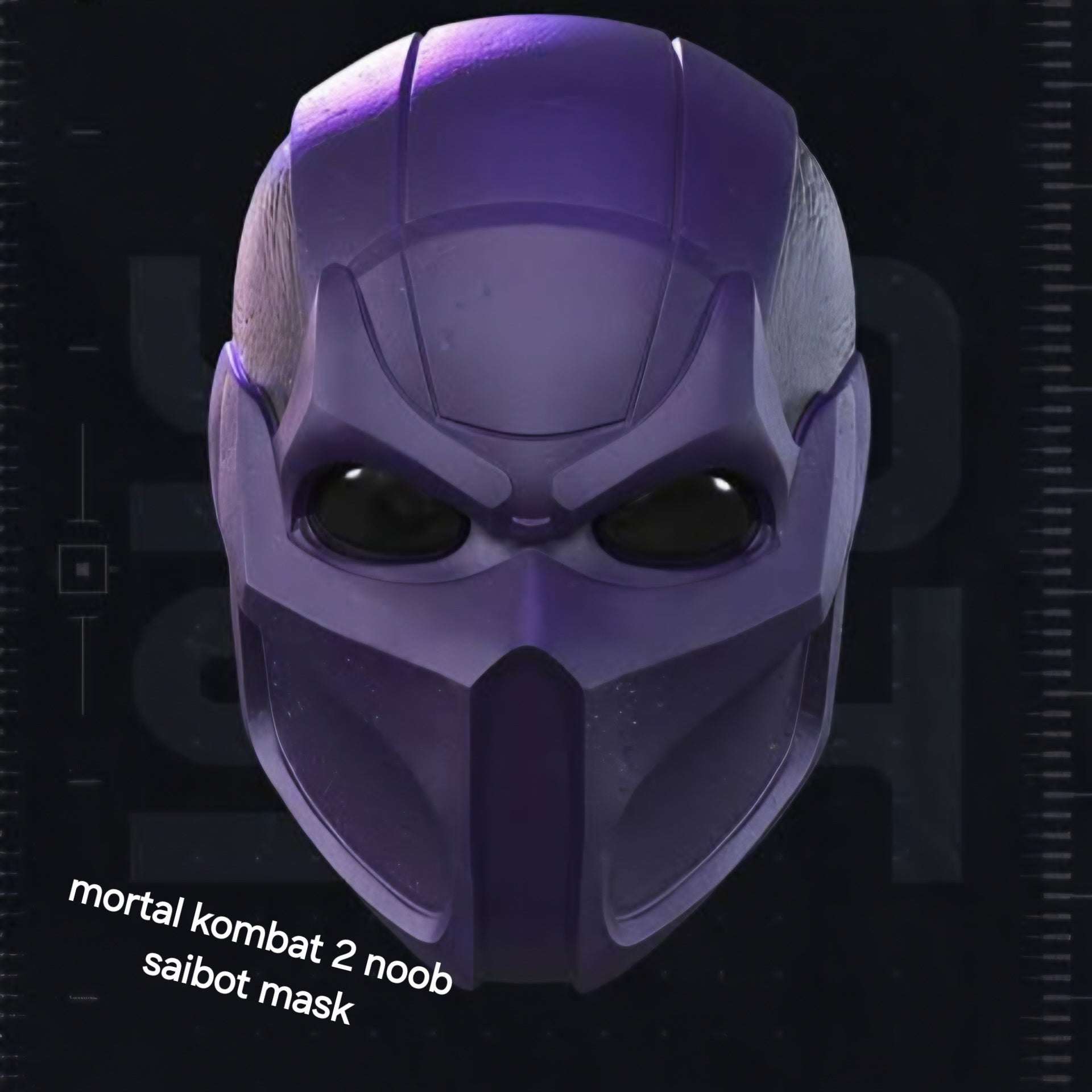 Noob salbot mk2 mask Mortal Kombat 2 purple and black helmet with magnets one size fits all