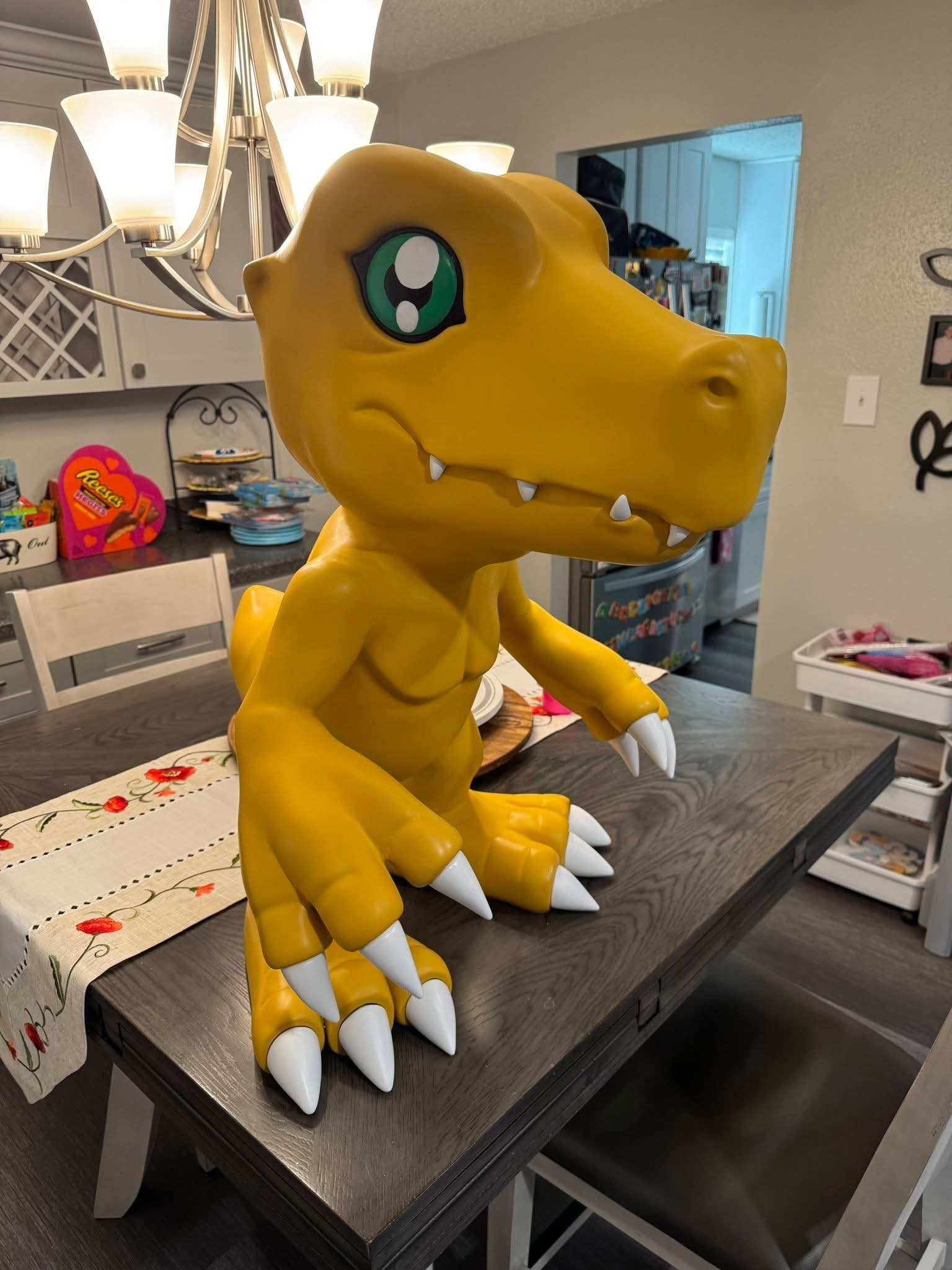 Life size agu agumon 2 ft 5 in detailed anime collectible statue