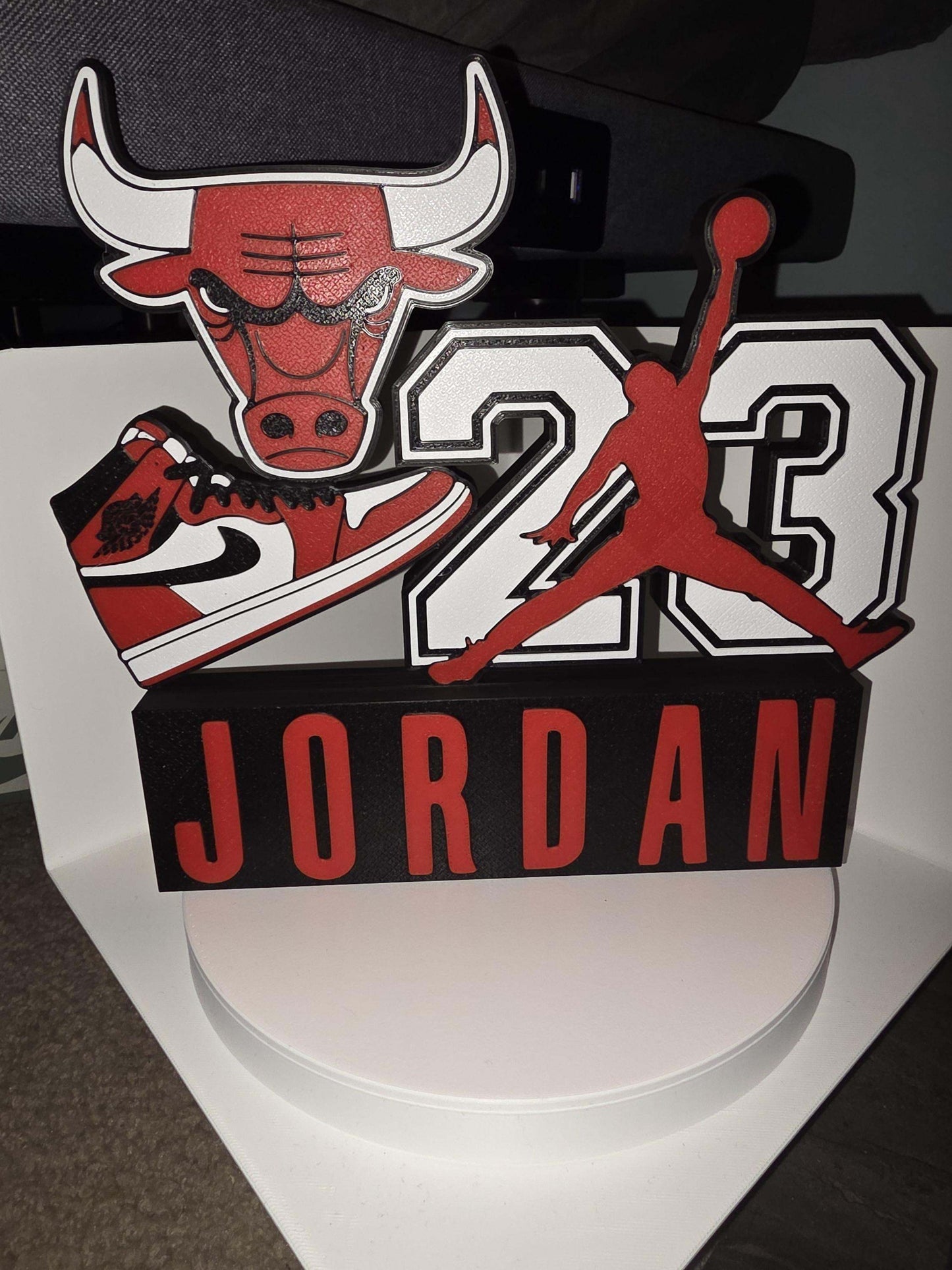 10" wall art micheal jordan chicago bulls sneakerhead by 3dCurioPrints