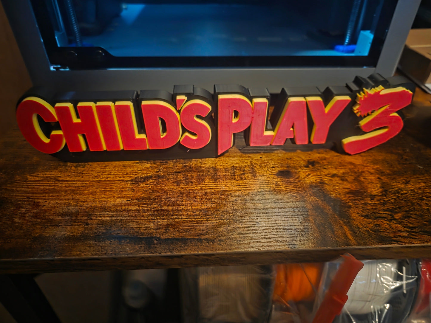 12-inch Chucky display figure from Child's Play 3 with black, red, and yellow detailing